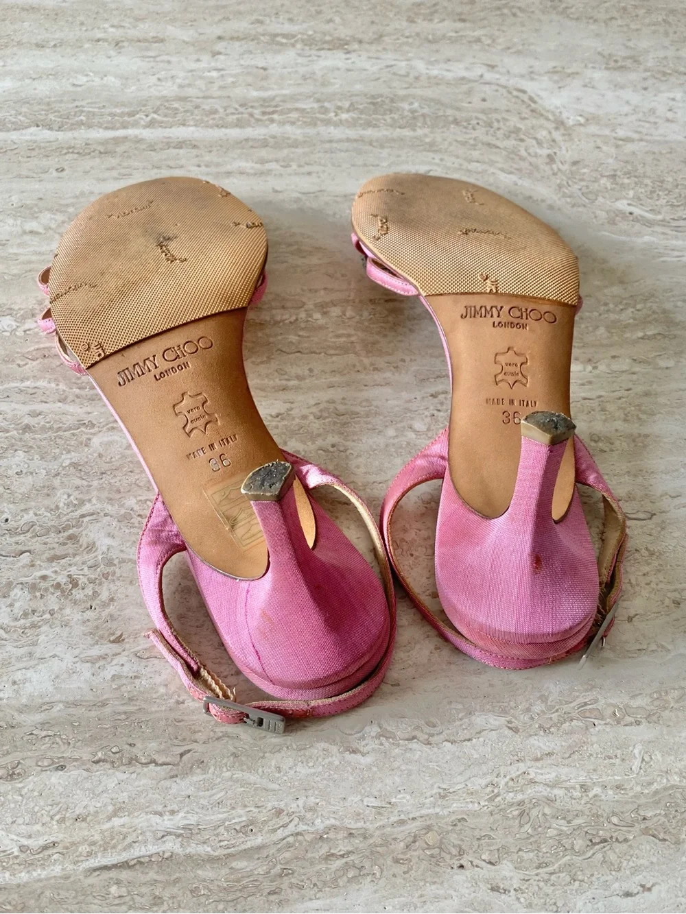 Vintage Jimmy Choo Crystal Bow Slingback Sandal Heels - Picture 11 of 11